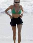 Charlotte McKinney in Bikini Top at the Beach in Los Angeles