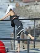Charlotte McKinney Booty at a Yoga Class in Malibu