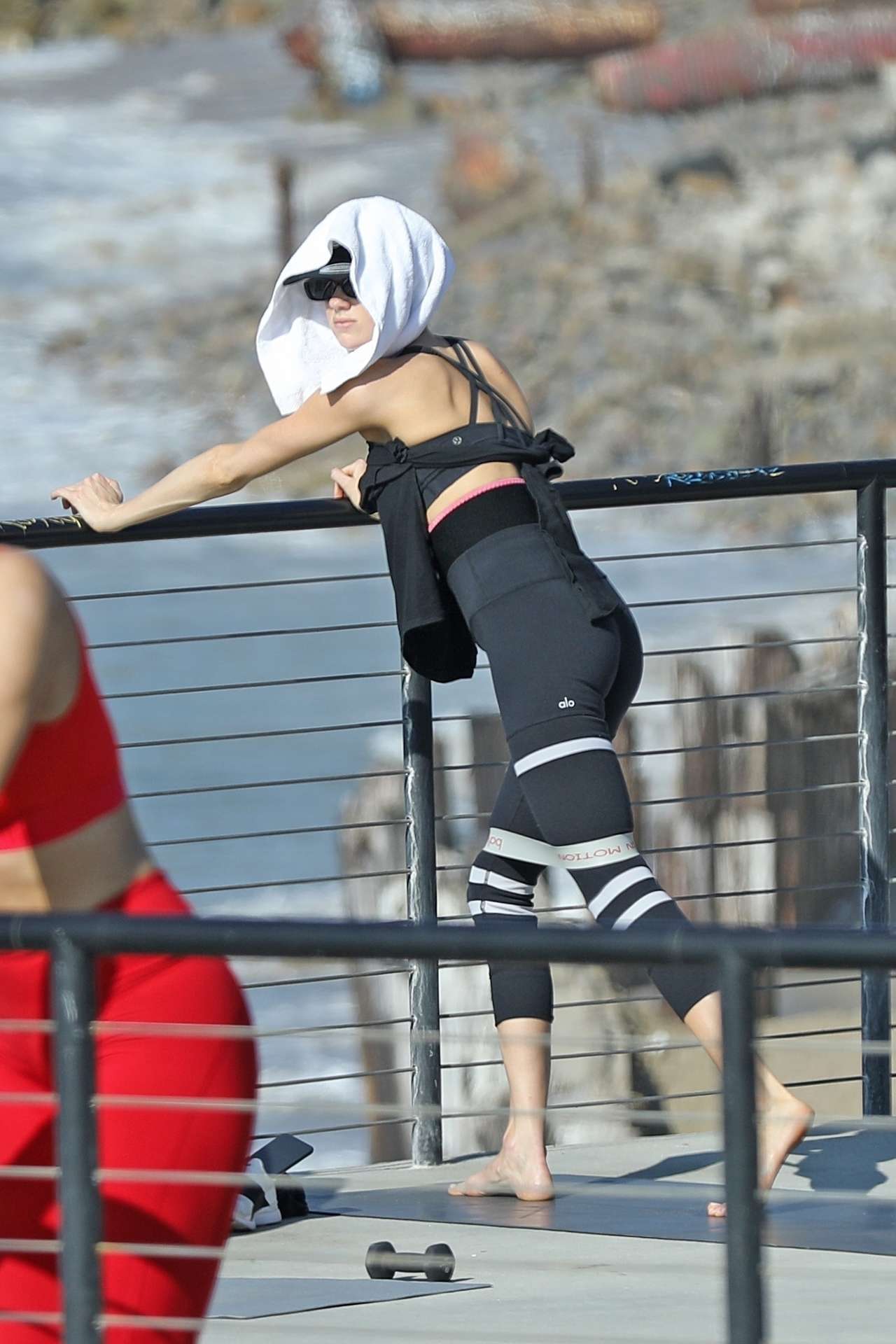 Charlotte McKinney Booty at a Yoga Class in Malibu