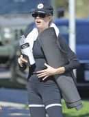 Charlotte McKinney Booty at a Yoga Class in Malibu