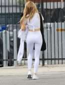 Chrishell Stause Booty, Smiles as She Finishes Her Saturday Practice