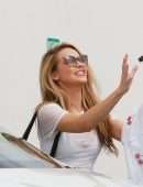 Chrishell Stause Booty, Smiles as She Finishes Her Saturday Practice