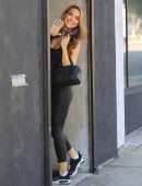 Chrishell Stause Booty in all Black seen at the DWTS Studios in Los Angeles