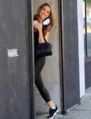 Chrishell Stause Booty in all Black seen at the DWTS Studios in Los Angeles