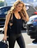 Chrishell Stause Booty in all Black seen at the DWTS Studios in Los Angeles