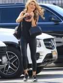 Chrishell Stause Booty in all Black seen at the DWTS Studios in Los Angeles