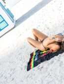 Claudia Romani Booty in Bikini Celebrates Columbus Day on South Beach