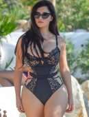 Demi Rose Booty at a Pool on Holiday in Ibiza