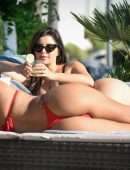 Demi Rose Booty at a Pool on Holiday in Ibiza