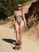 Demi Rose Booty, Walking Her Dog in Ibiza