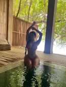 Demi Rose Mawby Booty in Tiny Thong Bikini