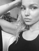 Dove Cameron Take Selfies for Rose Inc.
