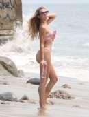 Elizabeth Montgomery in Pink Bikini for 138 Water Photoshoot on the Beach in Malibu