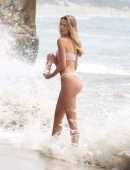 Elizabeth Montgomery in Pink Bikini for 138 Water Photoshoot on the Beach in Malibu