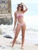 Elizabeth Montgomery in Pink Bikini for 138 Water Photoshoot on the Beach in Malibu