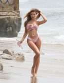 Elizabeth Montgomery in Pink Bikini for 138 Water Photoshoot on the Beach in Malibu