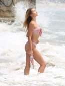 Elizabeth Montgomery in Pink Bikini for 138 Water Photoshoot on the Beach in Malibu