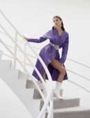Emily Ratajkowski Leggy and Cleavage in Photoshoot for Nasty Gal Fall/Winter 2020 Campaign