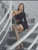 Emily Ratajkowski Leggy and Cleavage in Photoshoot for Nasty Gal Fall/Winter 2020 Campaign