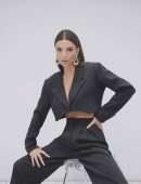 Emily Ratajkowski Leggy and Cleavage in Photoshoot for Nasty Gal Fall/Winter 2020 Campaign