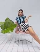 Emily Ratajkowski Leggy and Cleavage in Photoshoot for Nasty Gal Fall/Winter 2020 Campaign