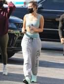 Hailey Bieber Heading to Yoga Practice in West Hollywood, California