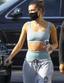 Hailey Bieber Heading to Yoga Practice in West Hollywood, California