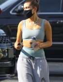 Hailey Bieber Heading to Yoga Practice in West Hollywood, California