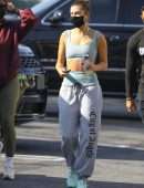 Hailey Bieber Heading to Yoga Practice in West Hollywood, California