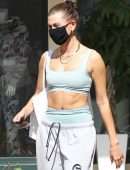 Hailey Bieber Heading to Yoga Practice in West Hollywood, California