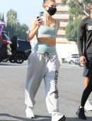 Hailey Bieber Heading to Yoga Practice in West Hollywood, California