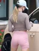 Hailey Bieber Booty and Cameltoe in Shorts, Out in West Hollywood