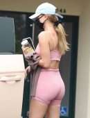 Hailey Bieber Booty and Cameltoe in Shorts, Out in West Hollywood