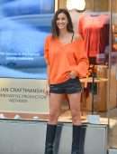 Irina Shayk Leggy at the Falconeri Boutique in NYC
