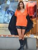 Irina Shayk Leggy at the Falconeri Boutique in NYC