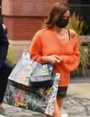 Irina Shayk Leggy at the Falconeri Boutique in NYC