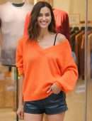 Irina Shayk Leggy at the Falconeri Boutique in NYC