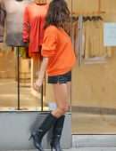 Irina Shayk Leggy at the Falconeri Boutique in NYC