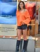 Irina Shayk Leggy at the Falconeri Boutique in NYC
