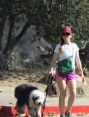 Isla Fisher Walking her Dog in Los Angeles