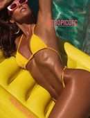 Izabel Goulart in a Tiny Yellow Bikini
