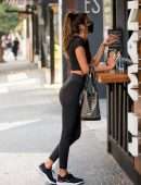 Izabel Goulart Booty in Tight Black Leggings Out in Sao Paulo