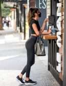 Izabel Goulart Booty in Tight Black Leggings Out in Sao Paulo