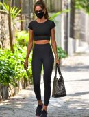 Izabel Goulart Booty in Tight Black Leggings Out in Sao Paulo