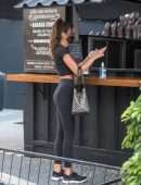 Izabel Goulart Booty in Tight Black Leggings Out in Sao Paulo