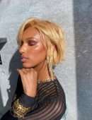 Jasmine Tookes in a Sheer Dress