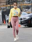 Jeannie Mai Smiles as She Arrives at the DWTS Studio