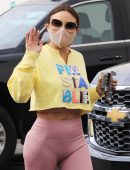 Jeannie Mai Smiles as She Arrives at the DWTS Studio