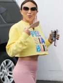 Jeannie Mai Smiles as She Arrives at the DWTS Studio