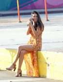 Jessica Ciencin Henriquez Leggy while Talking on the Phone in LA